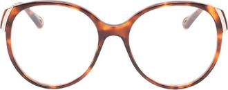 Chlo&eacute; Bril met rond montuur - Bruin