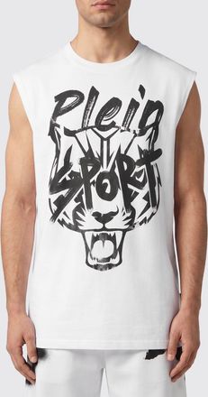 Plein Sport Canotta in cotone con stampa grafica del logo a contrasto