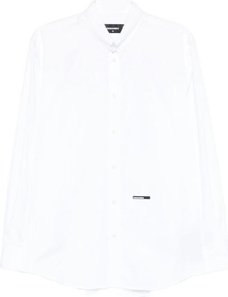 Dsquared2 Mens Logo-detail Cotton Shirt - White - Size EU 50 (Mens)