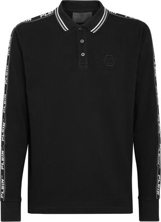 Philipp Plein Tops, Heren, Zwart, S, Katoen, Polo Shirt LS