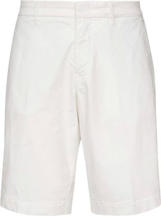 Fay Korte Broeken, Heren, Wit, W38, Katoen, Slim Fit Chino Shorts