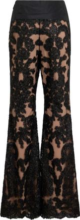 Moschino Bell-Bottom Broek - Dames - Wijde Broeken - Veelkleurig - S - Katoen - Broeken