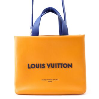 Louis Vuitton Saffron Leather Handbag Tote Bag (Pre-Owned)