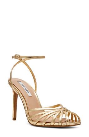 Steve Madden Mizuna Ankle Strap Sandal in Gold at Nordstrom, Size 9.5