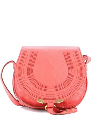 Chloé Marcie Leather Mini crossbody bag - Roze