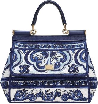Dolce & Gabbana Borsa tote Sicily mini - Blu