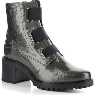 Bos. & Co. Indie Waterproof Bootie in Pewter Mascara Pat at Nordstrom Rack, Size 7-7.5Us / 38Eu