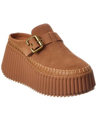 Chlo&eacute; Nama Suede Wedge Mule
