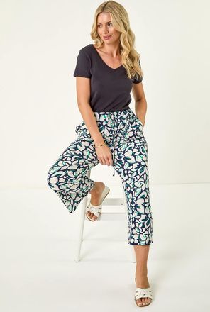 Roman Floral Stretch Trouser