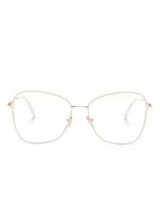 Tom Ford Eyewear FT5906B zonnebril met vlinder montuur - Beige