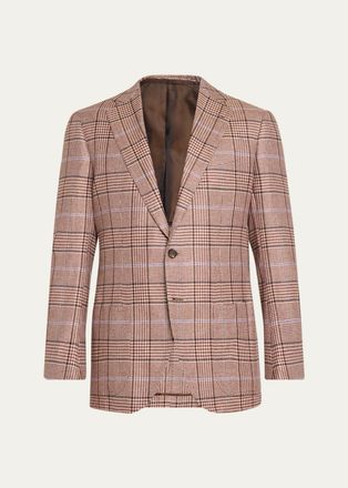 Cesare Attolini Mens Plaid Cashmere Jacket