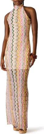 Steve Madden Layra Print Sleeveless Maxi Dress in Rainbow Vision at Nordstrom, Size X-Small