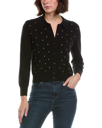 Frame Denim FRAME The Rhinestone Wool & Cashmere-Blend Cardigan
