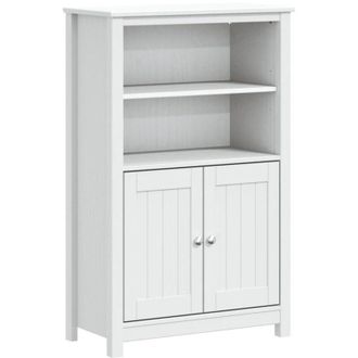 vidaXL Vidaxl - Bathroom Cabinet berg White 69.5x34x110 cm Solid Wood Pine