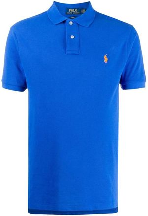 Ralph Lauren Iris Blue Knit Polo Shirt - Heren - Polos - Blauw - S - Tops