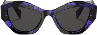 Prada butterfly-frame sunglasses - women - Acetate - 52 - Black