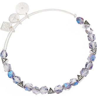 Alex and Ani Harry Potter Deathly Hallows Beaded Bangle Bracelet in Silver at Nordstrom