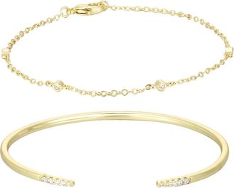 Adornia Set of 2 14k Gold Plate Bangles at Nordstrom Rack
