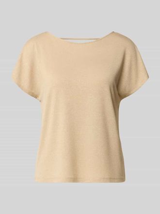 Comma Relaxed Fit T-Shirt aus Viskose-Mix in Gold, Gr&ouml;&szlig;e 38