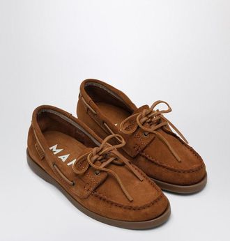 Maneb&igrave; Brown Suede Boat Shoes