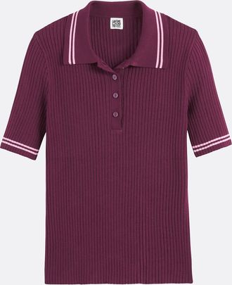 La Redoute Collections Trui met polokraag, korte mouwen, in fijn tricot