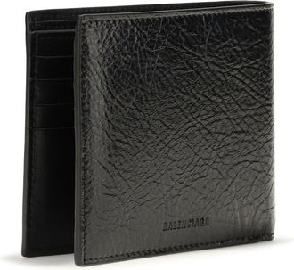 Balenciaga Mens Le City Square Wallet Black Lamb Ovis Aries