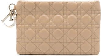 Dior Pre-owned Clutches, female, Beige, Size: ONE SIZE Pre-owned Fabric clutches