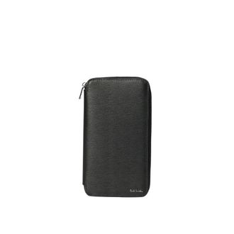 Paul Smith Saffiano Reisportefeuille - Heren - Accessoires - Zwart - Maat: ONE Size Zijde