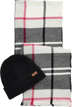 Barbour Geco&ouml;rdineerde Set: Pendle Beanie & Blair Sjaal - Dames - Wintersjaals - Veelkleurig - ONE Size - Accessoires