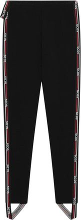 GCDS Logo Tape Piquet Leggings - Dames - Leggings - Zwart - S - Broeken