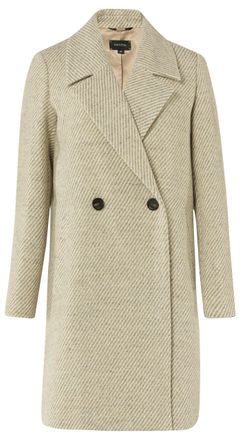 Comma Womens 2151113 Twill Coat, 81G0 Brown, 12