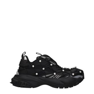 Versace Damens Turnschuhe aus schwarzem Stoff