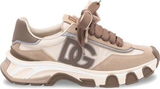 Dolce & Gabbana MIXED MATERIAL SNEAKERS Size: 43.5, colour: BEIGE