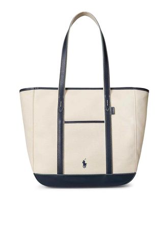 Polo Ralph Lauren Shoulder bag in canvas with leather profiles