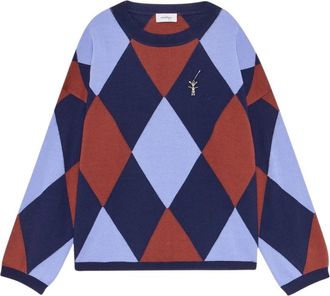 ottod'Ame Maglia Rombi - Dames - Ronde hals truien - Veelkleurig - XS - Wol - Truien & Vesten