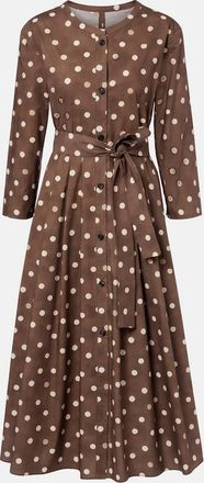 Max Mara Vestido camisero Pesche de algod&oacute;n con lunares