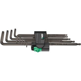 Wera Juego De 9 Llaves Allen Largas T8-t40 Cabeza Esf&eacute;rica Wera