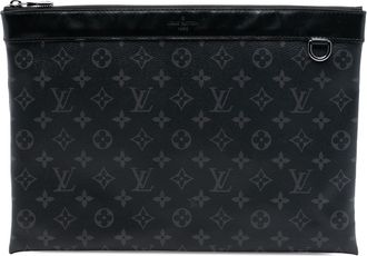 Louis Vuitton Pre-owned Womens Monogram Eclipse Discovery Pochette Gm - Black Textile - One Size