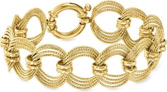 Ross-Simons 14kt Yellow Gold-Plated Circle-Link Bracelet