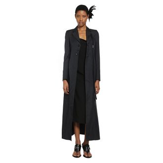 Ann Demeulemeester Abke X-Long Open Front Fitted Coat