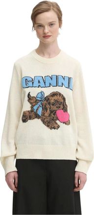 Ganni Mujer, Jerseys, Beige, Talla: L