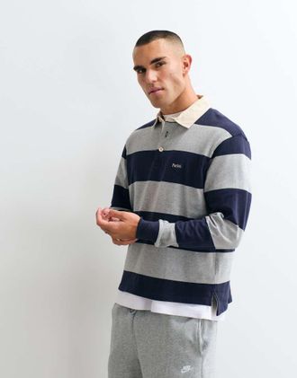 Parlez Clothing polo rugby a righe multicolore blu