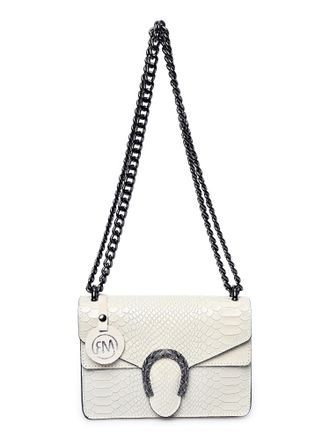 Roberta M Beige Rundleer Tas