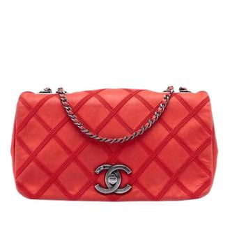 Chanel Pre-owned Flap Bag - Dames - Pre-owned - Rood - Maat: ONE Size Leer