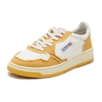 Autry Medalist Vintage Effect Shoes - male - Autry - Sneakers - Yellow - 8 UK - Shoes