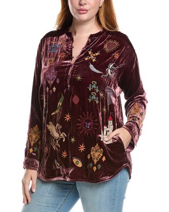Johnny Was Belina Silk-Blend Tunic