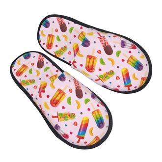Generic Hotel Slippers Cartoon Popsicle Cozy House Slippers Breathable Anti-Slide Slipper For Travel Ladies Bedroom M