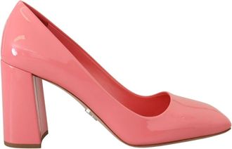 Prada Square Toe Pumps - Dames - Pumps - Roze - 36 EU - Leer - Schoenen