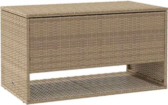 vidaXL Scatola Per Cuscini Da Esterno Beige 100x55x55,5 Cm Polyrattan - Vidaxl