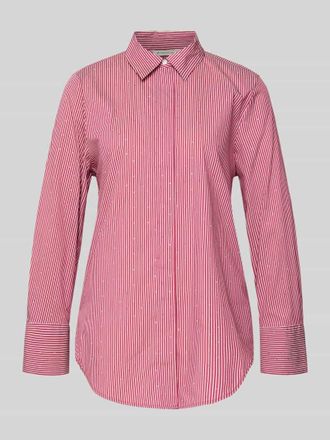 Tom Tailor Relaxed Fit Hemdbluse aus Baumwoll-Mix in Pink, Größe 34